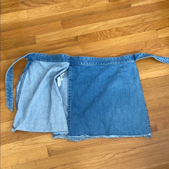 LOFT Blue Wrap Mini Skirt Casual - Picture 4 of 5